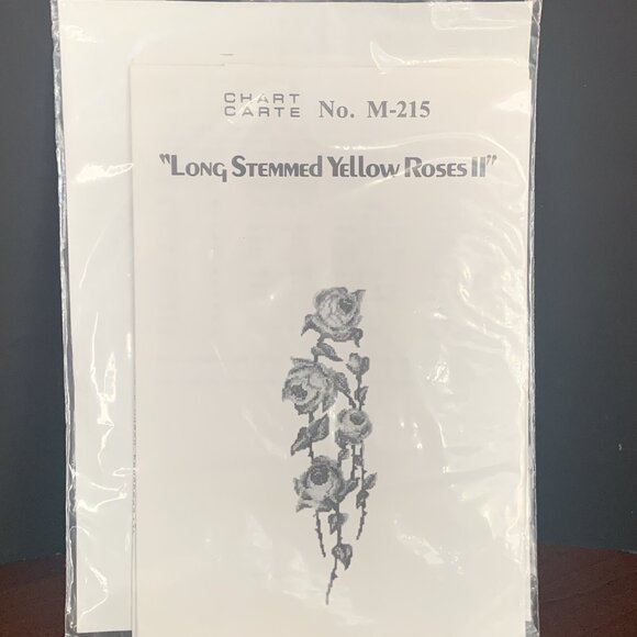 Vintage Jean McIntosh Cross Stitch Charts Pansy Rose Yellow Roses 103 104 215 - Picture 9 of 13